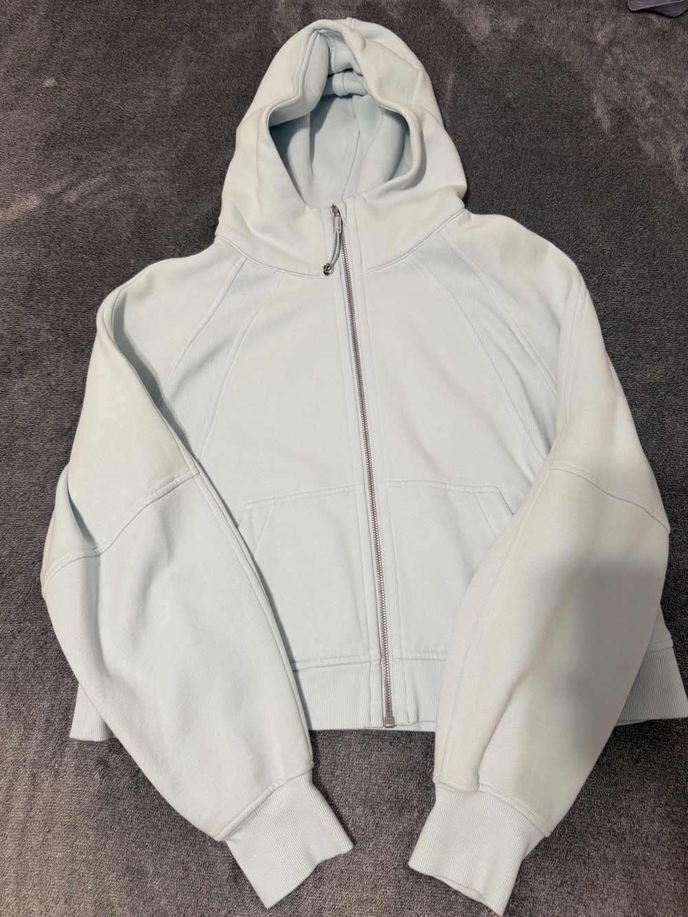Lululemon Pale Blue Full-Zip Scuba Hoodie
